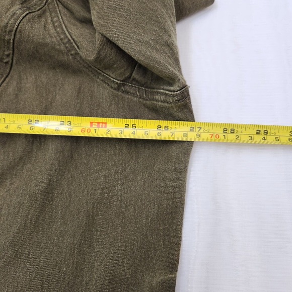 DG2 by Diane Gilman Olive Green Denim Jacket Women Size 3X Long Sleeve Pockets - Picture 9 of 10